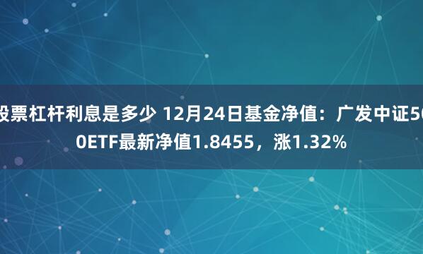 股票杠杆利息是多少 12月24日基金净值：广发中证500ETF最新净值1.8455，涨1.32%